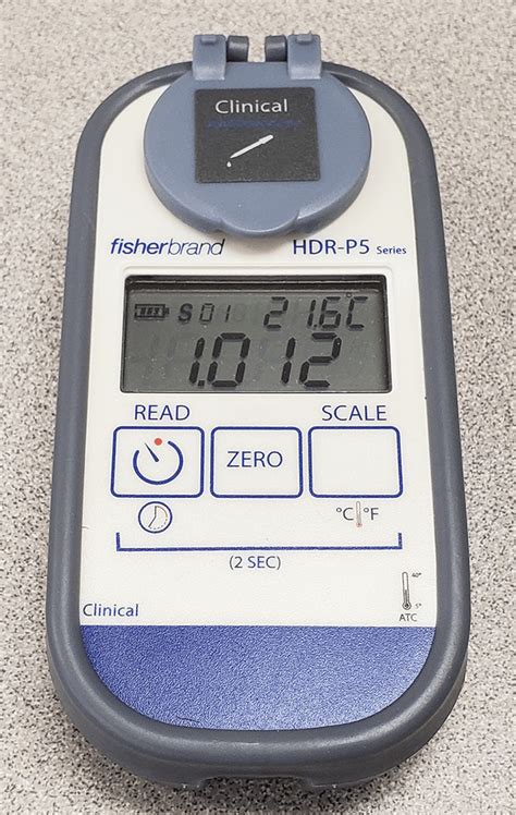 specific gravity refractometer below normal